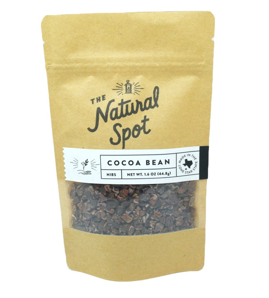 Bag of Cocoa Bean nibs from the Natural Spot