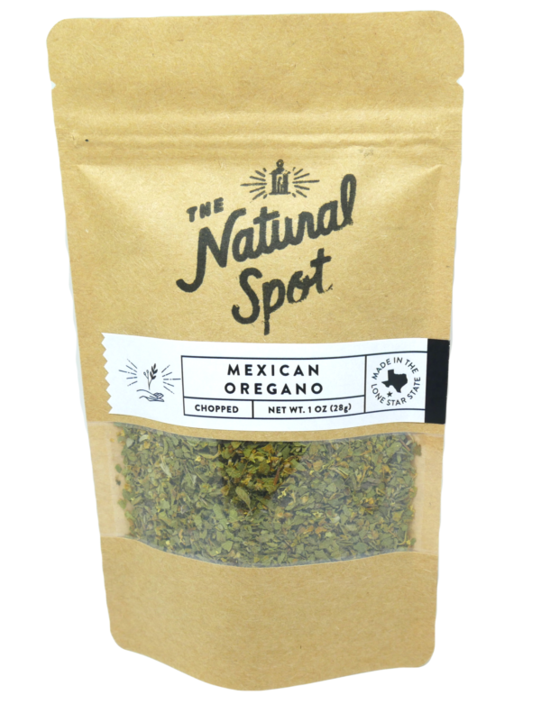 Bag of chopped Mexican Oregano from the Natural Spot