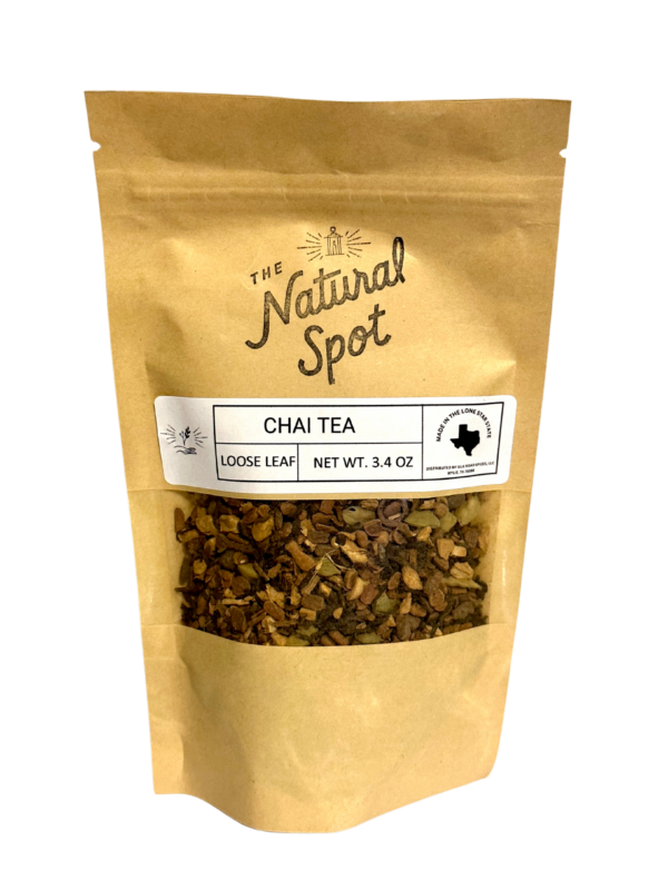 The Natural Spot loose leaf Chai Tea blend is one of our best selling loose leaf teas.